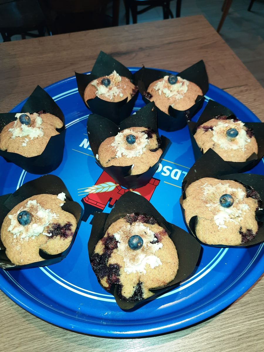 Hausgemachte Heidelbeer-Muffins